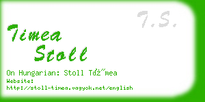 timea stoll business card